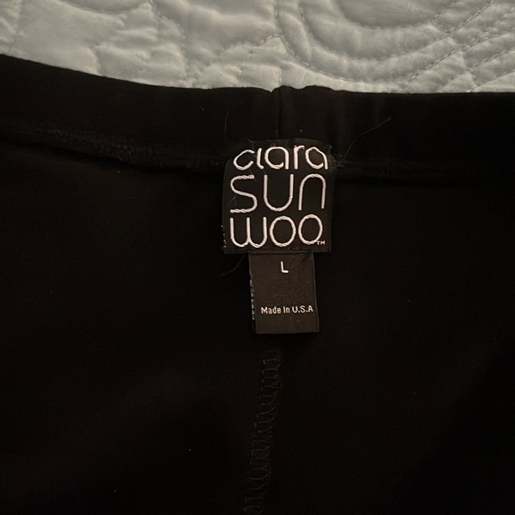 CLARA SUNWOO large Black Flair Knit blend pants. Never worn. Inseam 29 1/2. - Picture 6 of 8